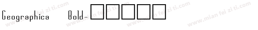 Geographica Bold字体转换